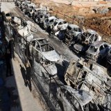 New photos show the extent of the destruction as a result of #Israeli settler attacks in #Huwwara, south of #Nablus, last night. #IsraeliCrimes  #IsraeliApartheid