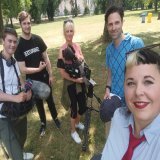Grade @WDRLokalzeit im #R&ouml;merbad getroffen. Also heute #Lokalzeit gucken.  #diepartei #dieparteibonn #WDR #obenohne #Bikini #burkini #bierkasten #tragdochwasduwillst #b&auml;derordnung #bonn @bratfreaks @RatBonn