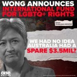 Anthony Albanese's Labor Government has pledged $3,500,000 taxpayer dollars to help fund overseas "LGBTQIA+" activist groups.  Remember this next time they say they must raise your taxes because they have run out of your money to spend.