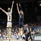 ANDREW FUNK. UNCONCIOUS.  He's 7-for-8 from 3 and the Lion lead is 23  11:46 2nd | 59-36 Penn State  #WeAre | #MarchMadness