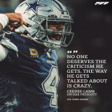 CeeDee Lamb on the hate Dak Prescott receives