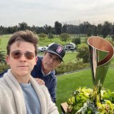 &ldquo;I consider myself a caddie to everyone in my life.&rdquo; - Chris Traeger  @RobLowe and @Johnny_L0we are at @TheGenesisInv following @TigerWoods.