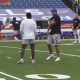 When #JoshAllen&rsquo;s in street clothes you can tell why he can stiff arm, hurdle &amp; juke one on one defenders.  #BillsMafia #BuffaloBills #SteelersvsBills #kennypickett #SteelerNation #Steelers