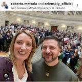 President Zelenskyy and Roberta Metsola, President of the European Parliament, spoke to students in Lviv and took questions.   President's Instagram