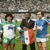 Марадона, Пеле и Платини, 1988 год.  #ретрофутбол #football #Pele #Argentina #Maradona #platini #Retro