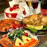 まるごとローストチキン焼いた！ クリスマス・イヴかんぱい  #Twitter晩酌部