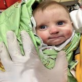 HAPPY SUNDAY MY FRIENDS  A bit of joyful good news to carry you throughout the day.   2 month old Turkish baby boy rescued from the rubble 128 hours after the Earthquake.   Look those adorable eyes full of innocence  Several babies saved from both Tu