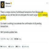 >"gas fees"  You should withdraw your coins just on the fact that they have no idea how bitcoin works.