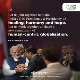 Let us join together to make India&rsquo;s G20 Presidency a Presidency of healing, harmony and hope. #G20India