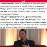 "Zlatan": Por declaraciones de Zlatan Ibrahimovic sobre la Selecci&oacute;n Argentina