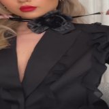 \ud83e\udd0d\ud83d\udcf8 HEADING OUT OUT \ud83d\udcf8\ud83e\udd0d @aislingchan is servin&rsquo; up some major outfit inspo \ud83d\udd25 Wearing our Black Ruffle Detail Blazer & Black PU Square Toe Platform Strappy Heeled Sandals \ud83d\ude4c Tap to s