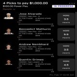 NBA rising star game plays   Jose Alvarado o3.5 points  Benedict o5.5 points  Nembhard o3.5 points  Quentin Grimes o4.5 points   $1000 ON THE LINE  More picks in the discord     #PrizePicks #GamblingTwitter #PrizePicksNBA #NBA #PlayerPropBets&hellip;