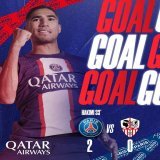 32' - @AchrafHakimi scores the second Parisian goal!  #PSGACA 2-0