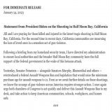 Another statement from @POTUS on mass shootings in just days, pushing for assault weapons ban.  #HalfMoonBay #MontereyPark