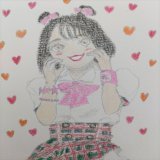 2月11日(土)、投票完了  アイドルグループ #マシュマロ3d+の さくら(宮沢ちはる)を描きました。 歌って踊る姿はかわいいしかっこいい！  ちはるんの投票画面   #宮沢ちはる #新EXガールズオーディション #スカパーアダルト放送大賞