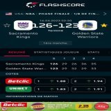 KINGS 1-0 WARRIORS  Sacramento Kings - Golden State Warriors 126:123 @FlashscoreFR #NBA #NBAextra #NBATwitterLive @beinsports_FR @TrashTalk_fr #NBAPlayoffs #PLAYOFFMODE  Plus d'infos: