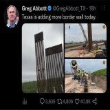 Yesterday, Texas Gov Greg Abbott was bragging about adding border wall.  Today, 83,000 Texans are without power during another winter storm in 17 degree weather.  Because priorities.