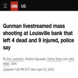 A Trump hating leftist from the pronoun brigade carried out a mass shooting today at a bank in Louisville. He killed 4 coworkers and injured 9. It disappeared from the news cycle already because it doesn&rsquo;t fit the narrative.   If he was a biden