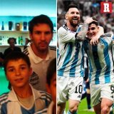 EL SUE&Ntilde;O DEL PIBE  Hace 10 a&ntilde;os Juli&aacute;n &Aacute;lvarez le ped&iacute;a foto a Messi y hoy Leo festeja con &eacute;l un gol en Copa del Mundo.  Lo lindo de la vida y el futbol.  EN VIVO: