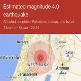 BREAKING: a 4.0 magnitude earthquake in the West Bank, Palestine.