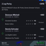 13U CAM JOHNSON over 14.5  13U SCHRODER over 16.5    CASH BOTH MAX PLAYS $$$$$ &amp; CASH THE BANCHEZ BEAMER +3410  WHAT A NIGHT !!!  #GamblingTwitter #fanduel
