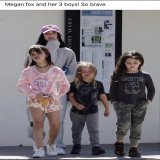 These are Megan Fox&rsquo;s sons. We used to live in the same gated community and our kids played at the park. I saw 2 of them have a full on breakdown saying they were forced by their mom to wear girls clothes as their nanny tried to console them. I