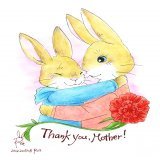 「Thank you, Mother!」 #母の日 #MothersDay #カーネーション #うさぎイラスト #ウサギイラスト #うさぎのイラスト #ウサギのイラスト #うさぎの絵 #一日一絵 #日めくりイラスト #Rabbit #Bunny #イラスト #絵 #illust #illustration #オリジナルイラスト #創作イラスト #手書きイラスト #落書き