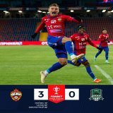 @pfc_cska уверенно обыгрывает @FCKrasnodar в первом матче плей-офф &mdash; 3:0!  #КубокРоссии #ЦСКАКраснодар
