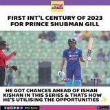 Century for Shubman Gill  #INDvSL