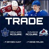 The Leafs have acquired forward Dryden Hunt from the Avalanche in exchange for forward Denis Malgin.  #mapleleafs #mapleleafshockey #mapleleafsnews #nhlhockey #leafsnation #leafsforever #leafsdaily