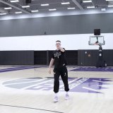 light work after practice...  let's get @KevinHuerter in the 3-point contest at #NBAAllStar