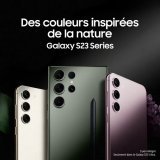 La s&eacute;rie #GalaxyS23 est disponible en vert, noir fant&ocirc;me, lavande et cr&egrave;me.