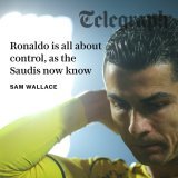 "Disappointed with your club’s January transfer window business?" writes Sam Wallace. "Just wait until you hear about Cristiano Ronaldo, a man paid £175m a year and still given to wondering where all his club’s money might have gone." Read more here
