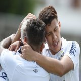 FINAL DE JOGO E SANTOS CLASSIFICADO!   #MeninosDaVila dominam a partida e vencem o Bahia por 4 a 0, com gols de Ivonei (2), Deivid e Patati. Com o resultado, o Peix&atilde;o t&aacute; classificado para as oitavas da #Copinha23!