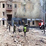 This is a photo from this mornings Russian terrorism attack in Kharkiv.