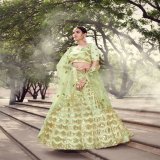 Net Bridal Lehenga in Green with Sequence work  Price: US$ 123.75  Product Code: 1696398 . . . . #indianweddingsaree #ethnicwear #traditionaldress #bollywood #womenfashion #indiandress #style #fashion  #weddingdress #bridal #heavydress #festivewears 