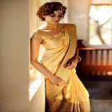 Traditional Indian gold satin silk Saree  #indiandress #satin #silk #satinfetish #saree #satinsaree #silksaree #traditionaldress