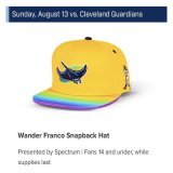 Today's Wander Franco giveaway.   In light of today's news...   Fans 14 and under...   Reality is stranger than fiction  #RaysUp  #guardians