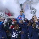 .@Lane_Kiffin's son with the fire extinguisher on the Ole Miss sideline
