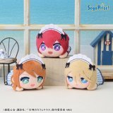 【プライズ】 TVアニメ『女神のカフェテラス』より、「桜花」・「流星」・「紅葉」の3人がミニサイズの #寝そべりぬいぐるみ になって4月7日より順次登場！ 全員揃えたい可愛さ   \u25bc詳細はこちら   #セガプライズ #女神のカフェテラス
