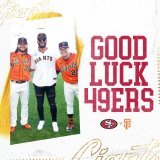 Have a great season, @49ers! #FTTB   #BayAreaUnite | #SFGiants