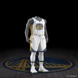 Uniforms for Golden State Warriors vs Charlotte Hornets at 4:00 PM.   #DubNation #AllFly