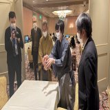 局後のインタビューアーを決める毎年恒例の振り駒 #名人戦 #渡辺明 #藤井聡太 #中村修 #齊藤優希 #ホテル椿山荘東京