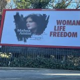 Just drove past this...opposite Brentford FC. Lifted my heart. #WomenLifeFreedom #MahsaAmini