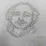 Сегодня большой праздник для меня, День Космонавтики. И мне даже сделали подарок, вот он.  Меня нарисовал @MoraEnchanter , можно сказать, коллега, и вообще отличный парень. Спасибо, бро!