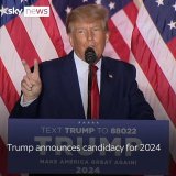 'In order to make America great and glorious again, I am announcing my candidacy for president of the United States.'  Donald Trump has officially launched a third bid for the US presidency after several hints over the past few weeks.  Full story: