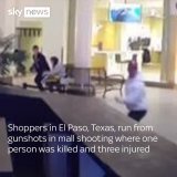 Police say one person is in custody after a mall shooting in El Paso, Texas. This video shows shoppers running from gunshots, followed by armed police moving through the mall  More here: