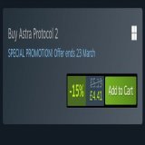 Astra Protocol 2 is now in the #Steam spring sale.  Experience a cassette futuristic space adventure for less than &pound;5!  Available here:   #SteamDeals #SteamSpringSale