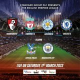 EPL FIXTURES:  SATURDAY 11TH MARCH 2023  Bournemouth vs Liverpool || 3:30pm  Leicester vs Chelsea || 6:00pm  Leeds vs Brighton || 6:00pm.  Everton vs Brentford || 6:00pm  Tottenham vs Forest || 6:00pm  Palace vs Man City || 8:30pm.  Live on 102.7 @ra