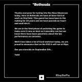 Finally, the question we all wanted to know  Xbox / Bethesda confirmation of FPS for Starfield on console